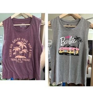 Barbie Tank women’s size Large L Florida shirt tee bundle sleeveless teen girls